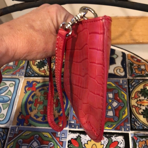 Talbots coral red wristlet small purse - Picture 4 of 8